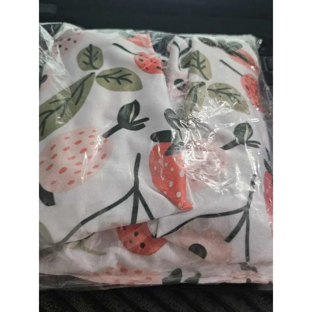 Strawberry Crib Sheet 16x32 | Baby/Toddler Fitted Sheet NIP Floral Fruit Print